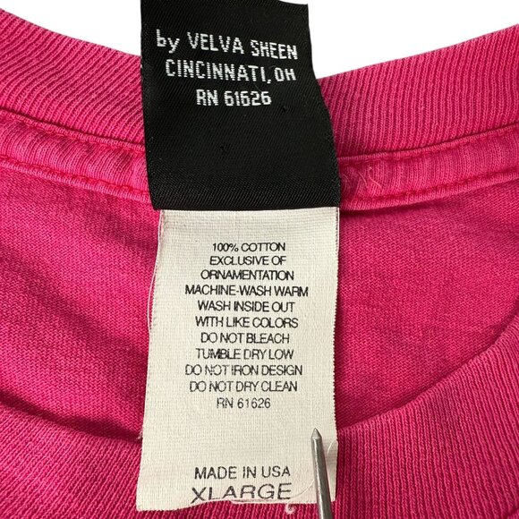 Vintage Mickey Unlimited Disney XL Pink T-Shirt Single Stitch 90s Classic Style - Picture 7 of 8